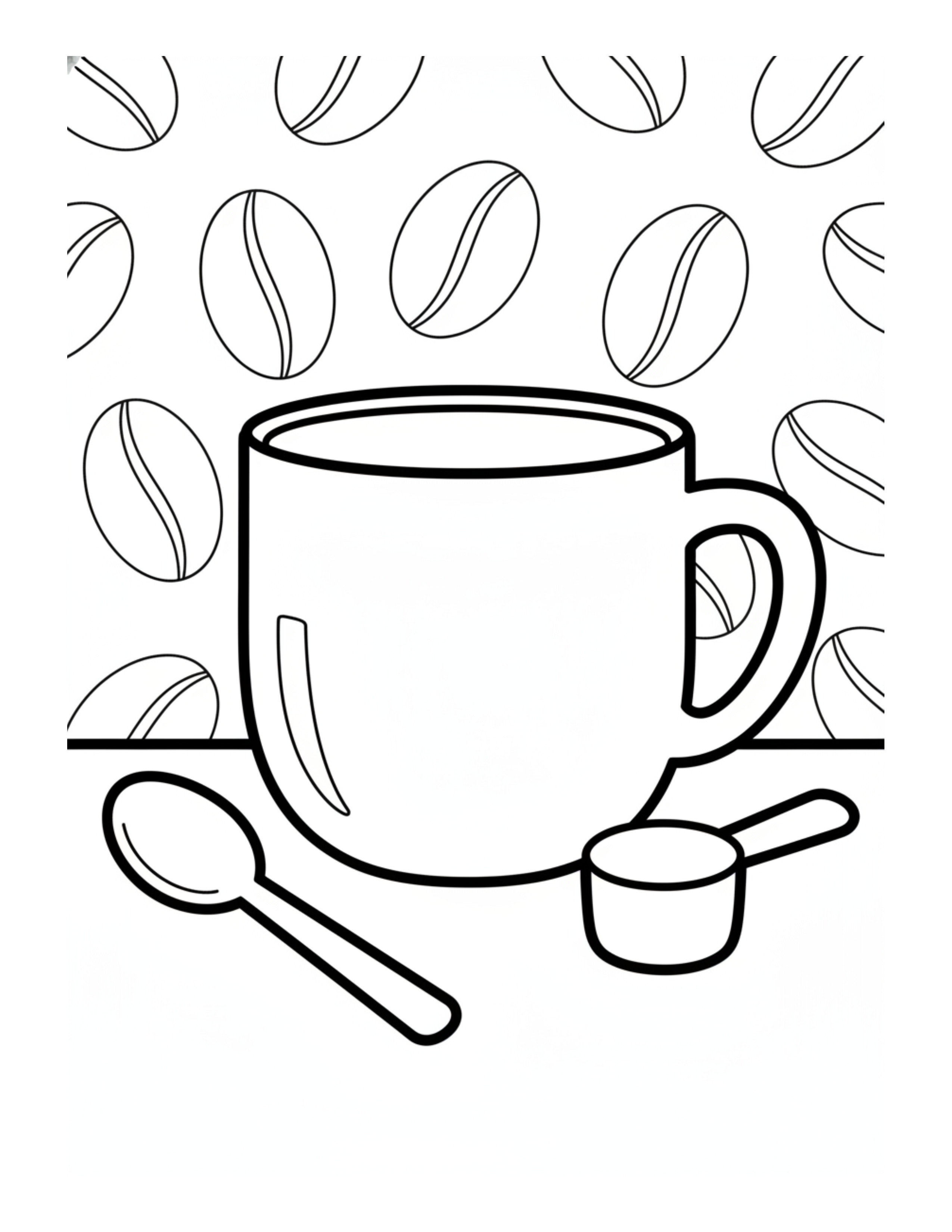 Coffee lovers topic coloring book
